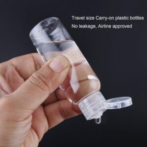 YICTEK Plastic Travel Bottles for Toiletries TSA Approved,100ml/3.4oz Empty Small Squeeze Travel Size Bottle Containers with Flip Cap(6 Pack)