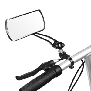 jeemitery bicycle mirror,a pair of 360°rotation back rearview mirror handlebar wide angle bike mirror-black