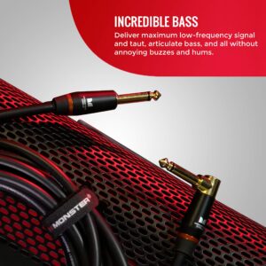 Monster Prolink Monster Bass Instrument Cable - 12 ft - Right Angle to Straight