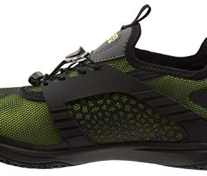 RUGGED SHARK Men's Water Shoes, Water-X Activewear Athletic Drainage Shoes with Bungee Lace Up, Sports Water Slip on Sneaker for Men Size 10, Green-Black