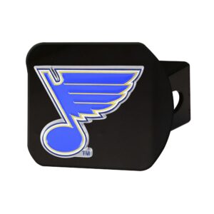 primetime sports nhl - st. louis blues color on black hitch cover