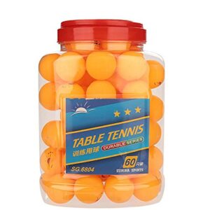 vbestlife ping pong balls with box, 60 pcs 3-star table tennis ball ping pong balls for competition training entertainment(orange)