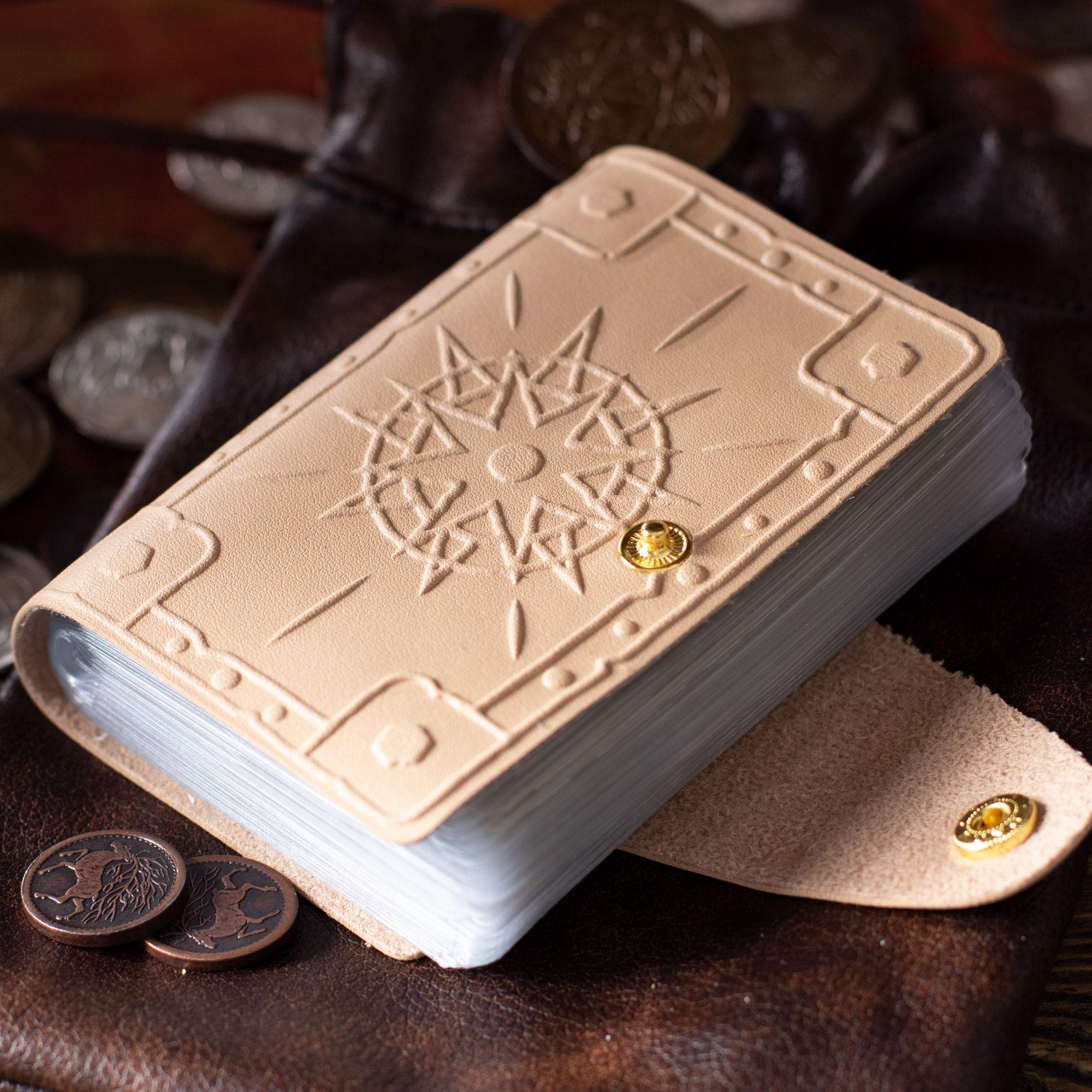 Stratagem Pocket Compendium Spellbook Holder| 26 Pages per Book & 54 Playing Cards| Tabletop RPG Fantasy Game|Tome of Glory