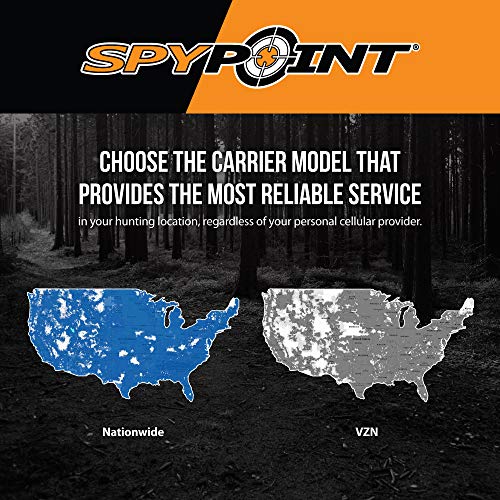 SPYPOINT Link-Micro-S-LTE Trail Camera Cellular Solar Panel 10MP Photos Night Vision 4 LED Infrared Flash 80'Detection Flash Range 0.4second Trigger Speed Game Cell Cameras for Hunting-For USA only