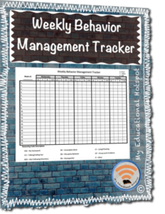 weekly behavior management tracker