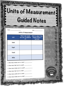 units of measurement guided notes