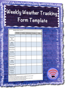 weekly weather tracking template