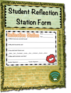 student reflection station form template