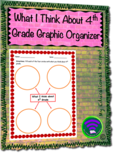 what i think about 4th grade graphic organizer