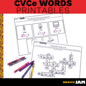 cvce words printables and worksheets