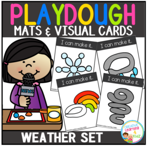 playdough mats & visual cards: weather set
