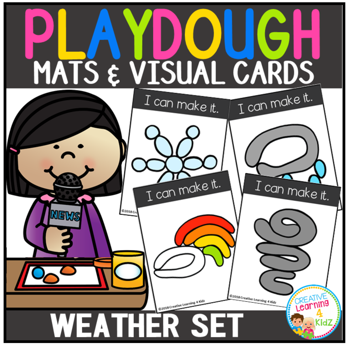 Playdough Mats & Visual Cards: Weather Set