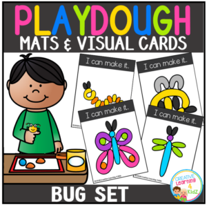 playdough mats & visual cards: bug set