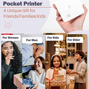 Phomemo 300dpi Pocket Mobile Pocket Printer- M02 Pro Thermal Bluetooth Portabel Mini Photo Printer Compatible with iOS and Android, for Photo Printing, Graffiti,Learning,Work, White