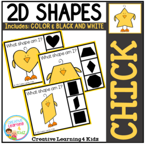 shape clip cards: chick