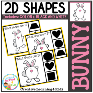 shape clip cards: bunny