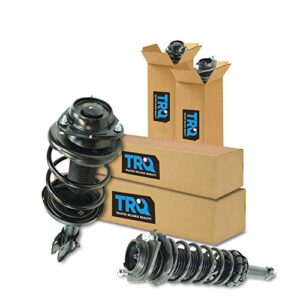 trq front and rear strut & coil spring assembly set driver & passenger sides compatible with 10-12 subaru outback
