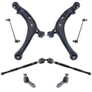 trq 8 piece steering & suspension kit control arms tie rods sway bar links compatible with 2011-2013 honda odyssey