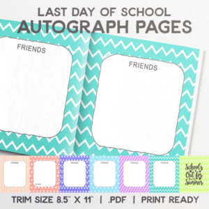 last day of school autograph pages