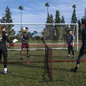 PowerNet Carli Lloyd 4 Way Soccer Tennis Net | Fun New Game to Play at The Park or Beach | Practice and Improve Ball Control Headers and Volleys | 2 Sizes