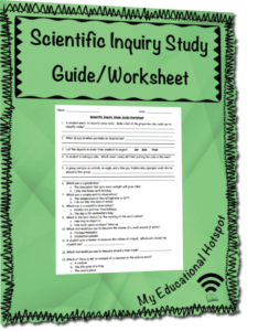 scientific inquiry study guide worksheet