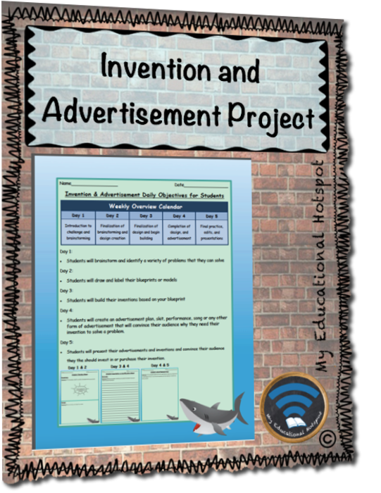 Shark Tank Inspired Invention and Advertisement Creation Challenge Project