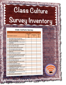 student & class culture survey inventory