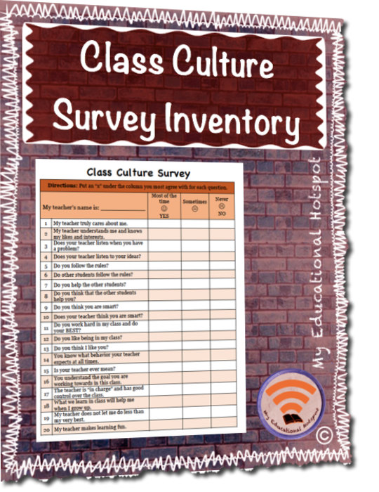 Student & Class Culture Survey Inventory