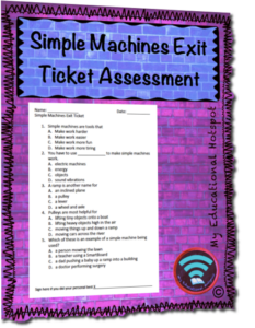 simple machines exit ticket assessment