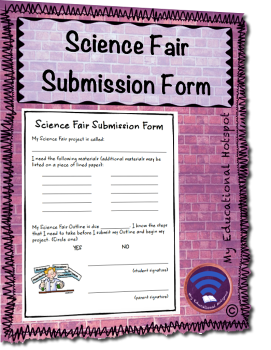 Science Fair Submission Form Template