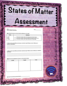 states of matter assessment