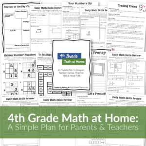 math at home: 4th grade distance learning pack