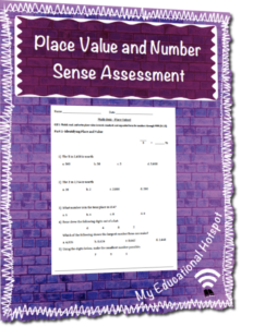 place value and number sense lesson placket