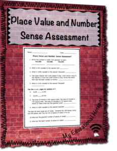 place value and number sense assessment