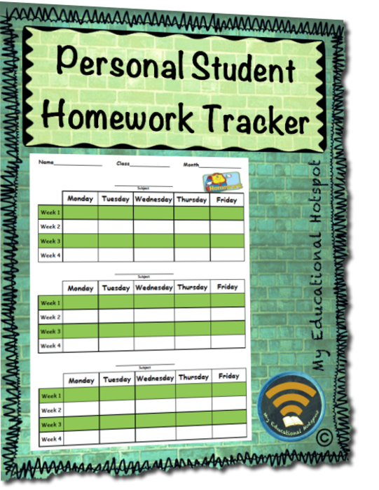 Personal Student Missed Homework Tracker