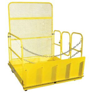 Titan Attachments 54-in Wide Mobile Easy Loading Work Platform for Fork Trucks and Forklifts