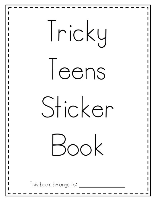 Tricky Teens Sticker Book (A Concrete Activity for the Numbers 11-19)