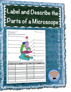 parts of a microscope - label and describe worksheet activity