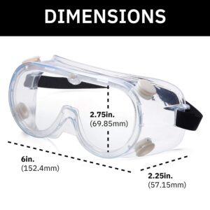 Gamma Ray Protective Anti-Fog Safety Goggle Glasses - Pack of 10