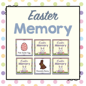 easter memory game for kids