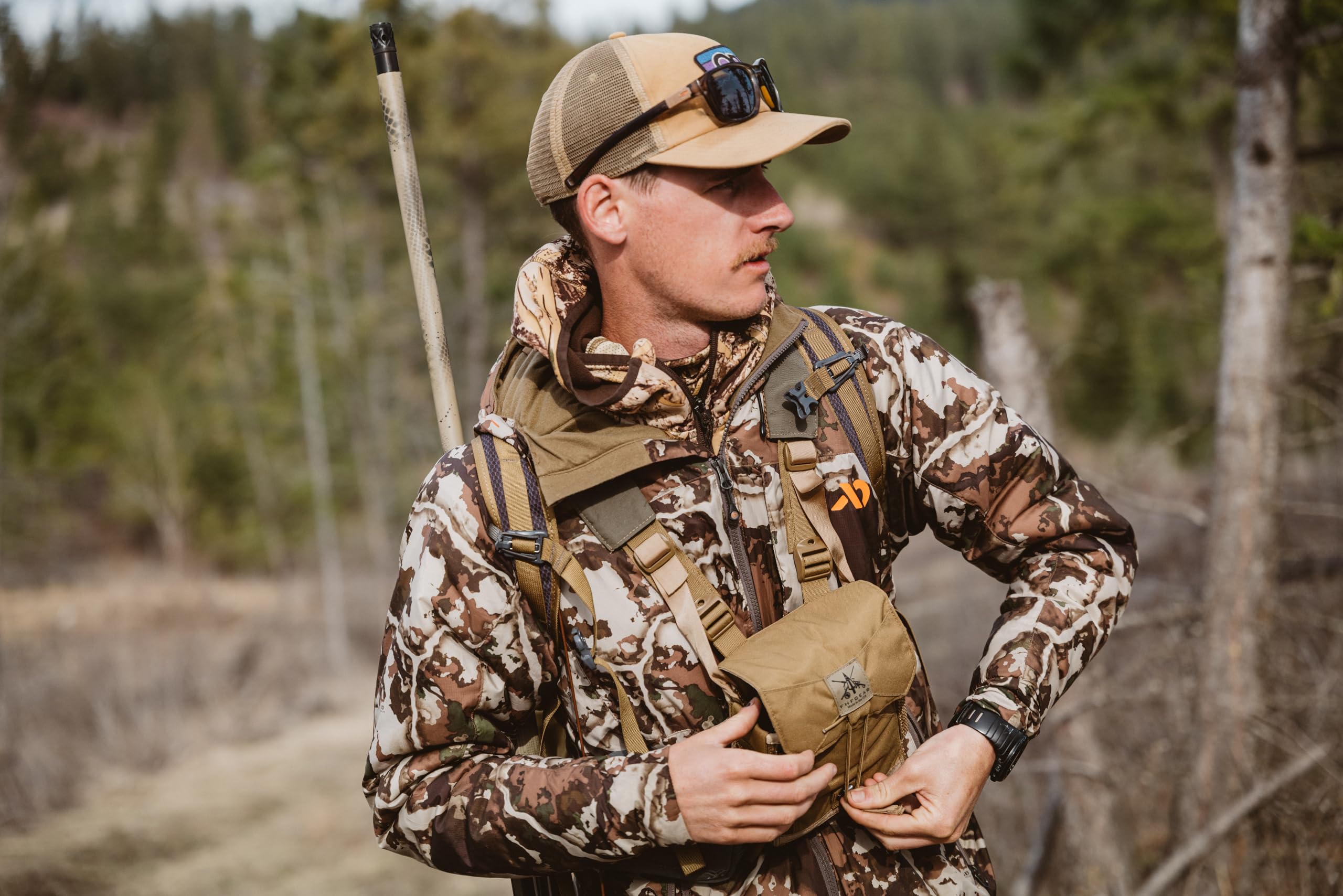 First Lite Men's Uncompahgre 2.0 Puffy Jacket - Lightweight Insulated Camo Hunting Coat - First Lite Fusion - X-Large