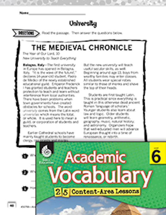 Academic Vocabulary: Reading Informational Texts