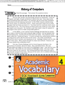 academic vocabulary: reading nonfiction