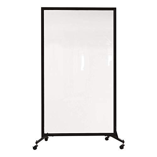 Norwood Commercial Furniture Healthy Safeguard Clear Portable Room Divider/Privacy Screen 6' 2" H- One Panel (3' 4" L) for Medical Facilities, Schools, Airports, Athletic Facilities (NOR-CRD1)