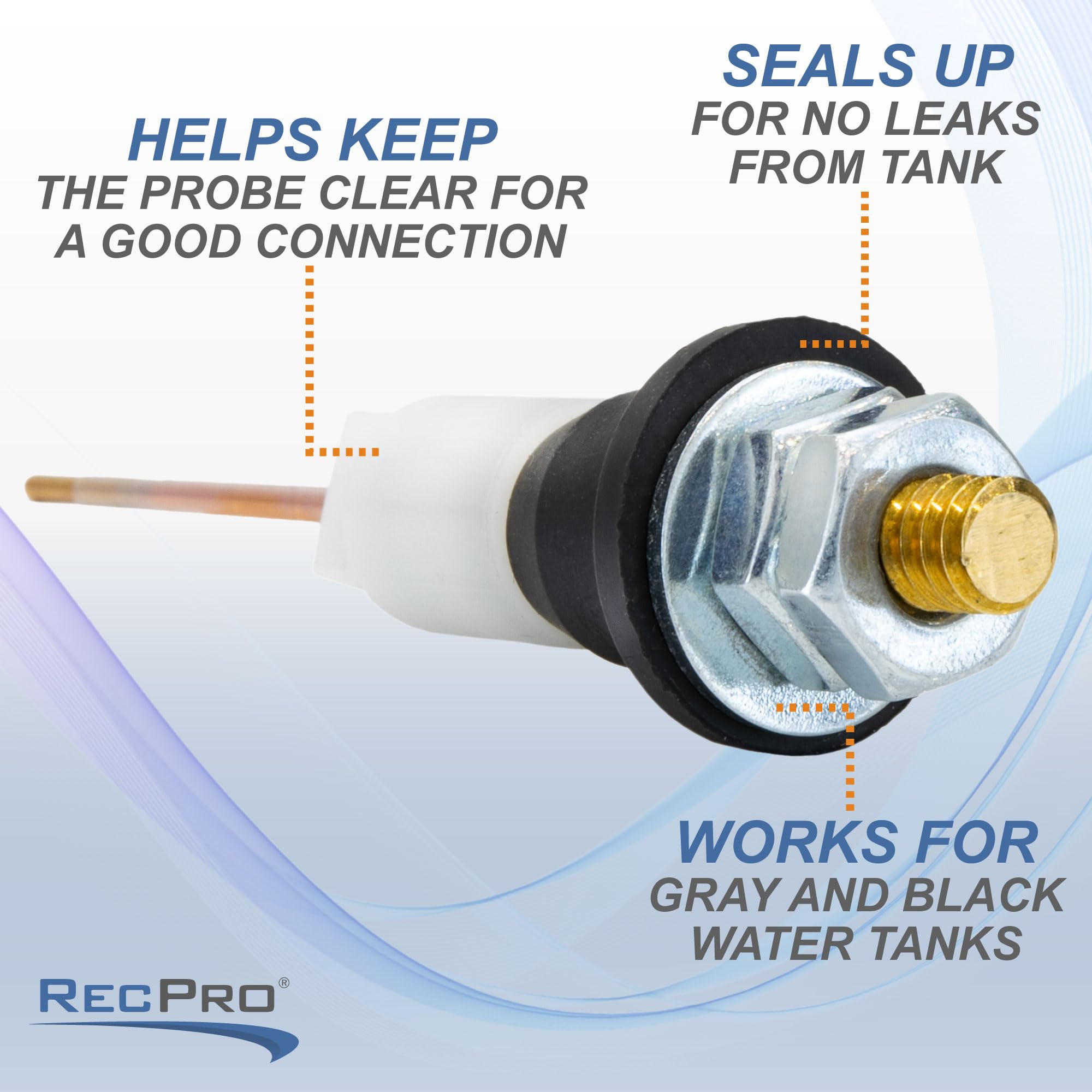 RecPro RV Horst Miracle Probes | RV Fresh Water Tank Probes | 4 Probes Included