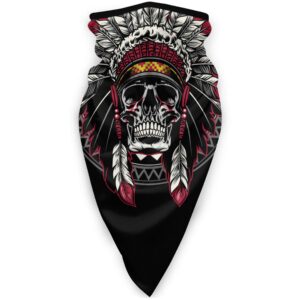 skull of native american face mask windproof tube mask headwear for out riding motorcycle bicycle