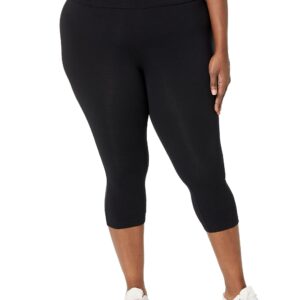 Spalding Women's High Waisted Essential Capri Legging, Black, X-Large