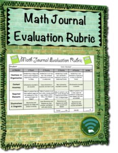math journal evaluation rubric