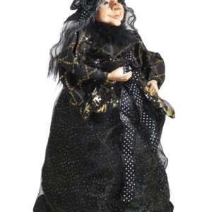 Windy Hill Collection 18" Black Bat & Pumpkin Tabletop Fabric Halloween Fall Harvest Witch Collectible Figure Figurine Plastic Cone Body 911806