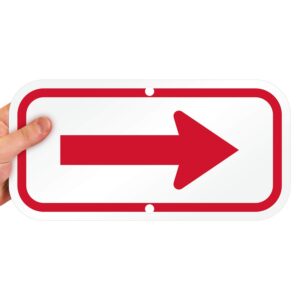 smartsign “right arrow (red)” sign | 6" x 12" 3m engineer grade reflective aluminum